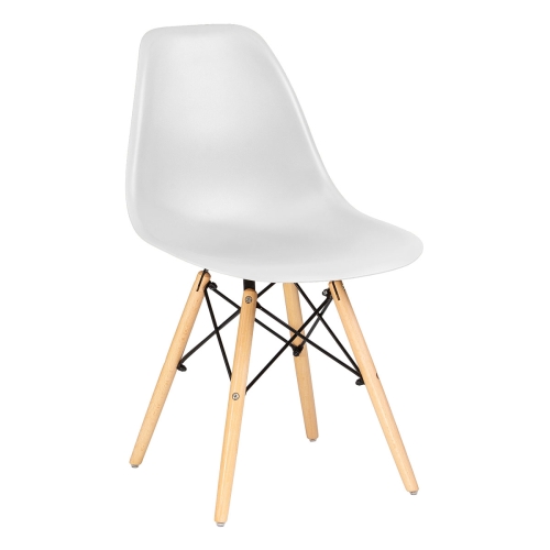 Стул Eames DSW (белый, бук)